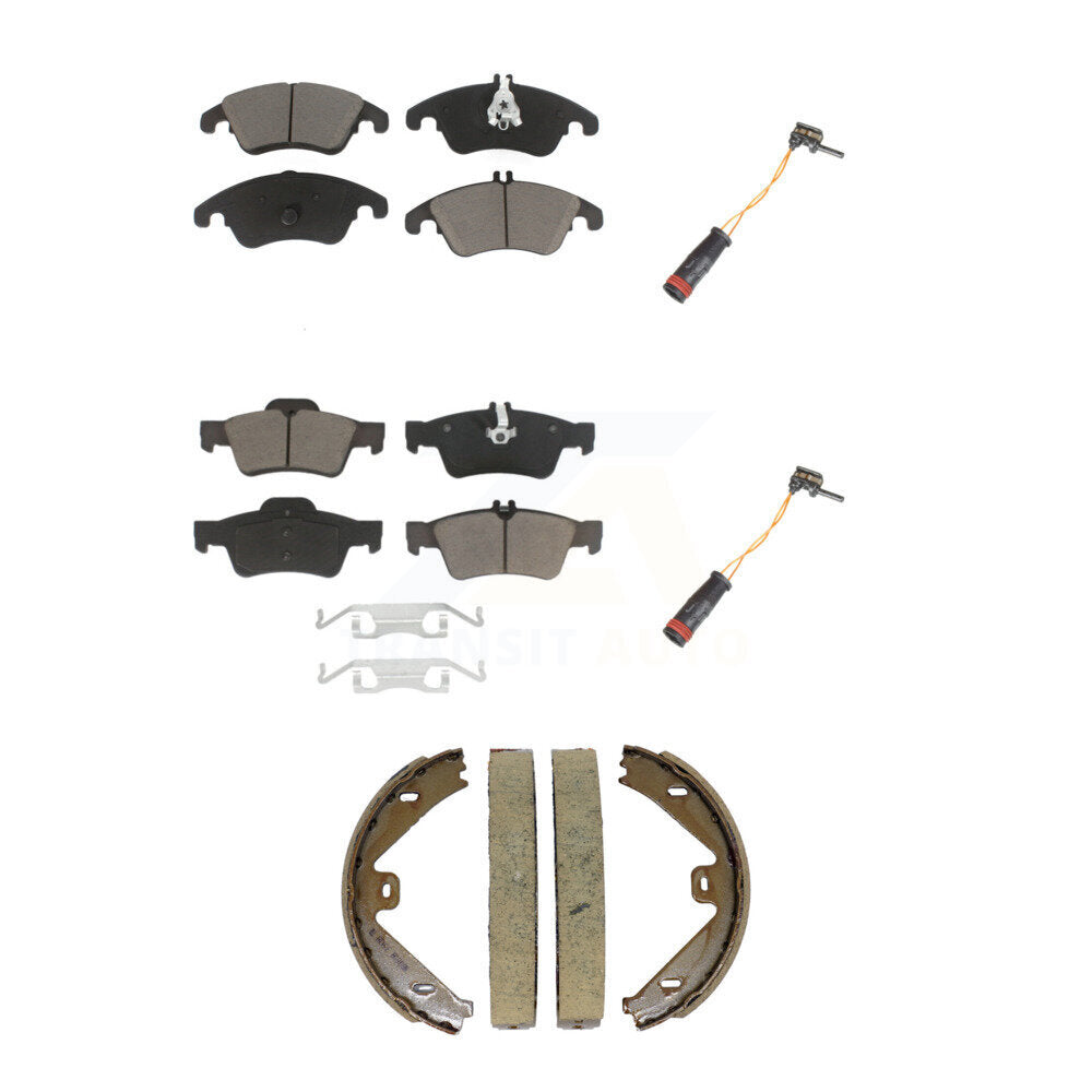 Kit de plaquettes de frein en céramique et de capteurs d'usure avant et arrière (5 pièces) pour Mercedes-Benz E350 E25