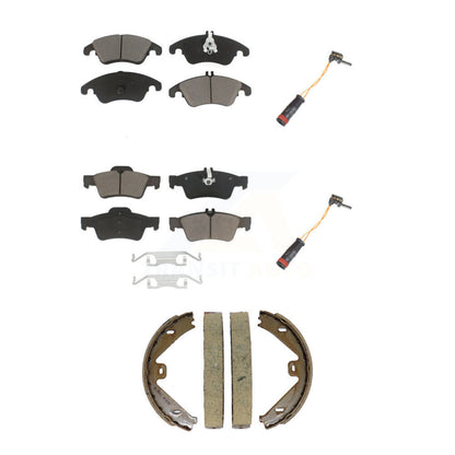 Kit de plaquettes de frein en céramique et de capteurs d'usure avant et arrière (5 pièces) pour Mercedes-Benz E350 E25