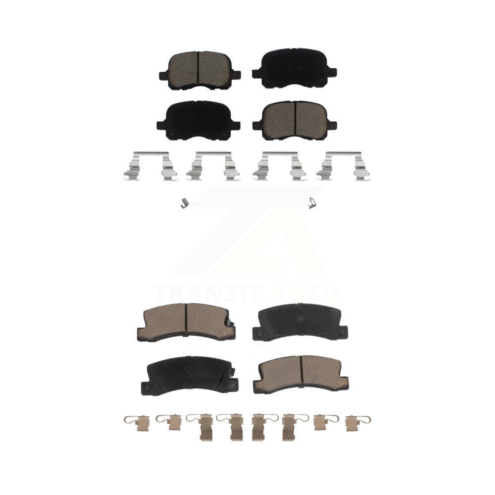 Kit de plaquettes de frein en céramique avant et arrière pour Chevrolet Prizm 2002 KCX-100059