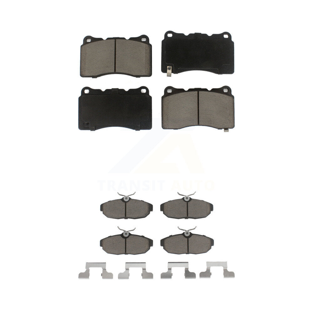 Kit de plaquettes de frein en céramique avant et arrière pour Ford Mustang KCX-100064