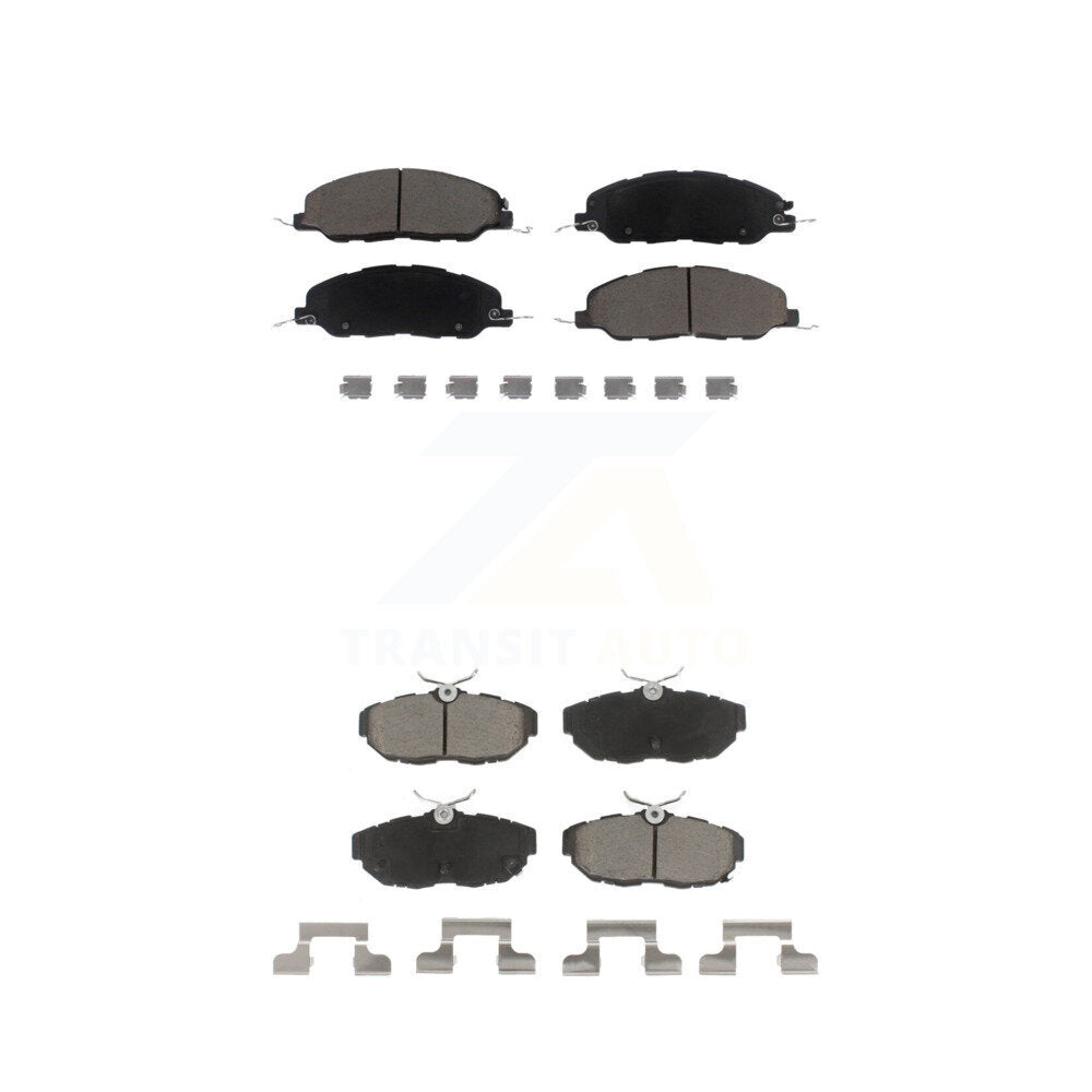 Kit de plaquettes de frein en céramique avant et arrière pour Ford Mustang KCX-100065