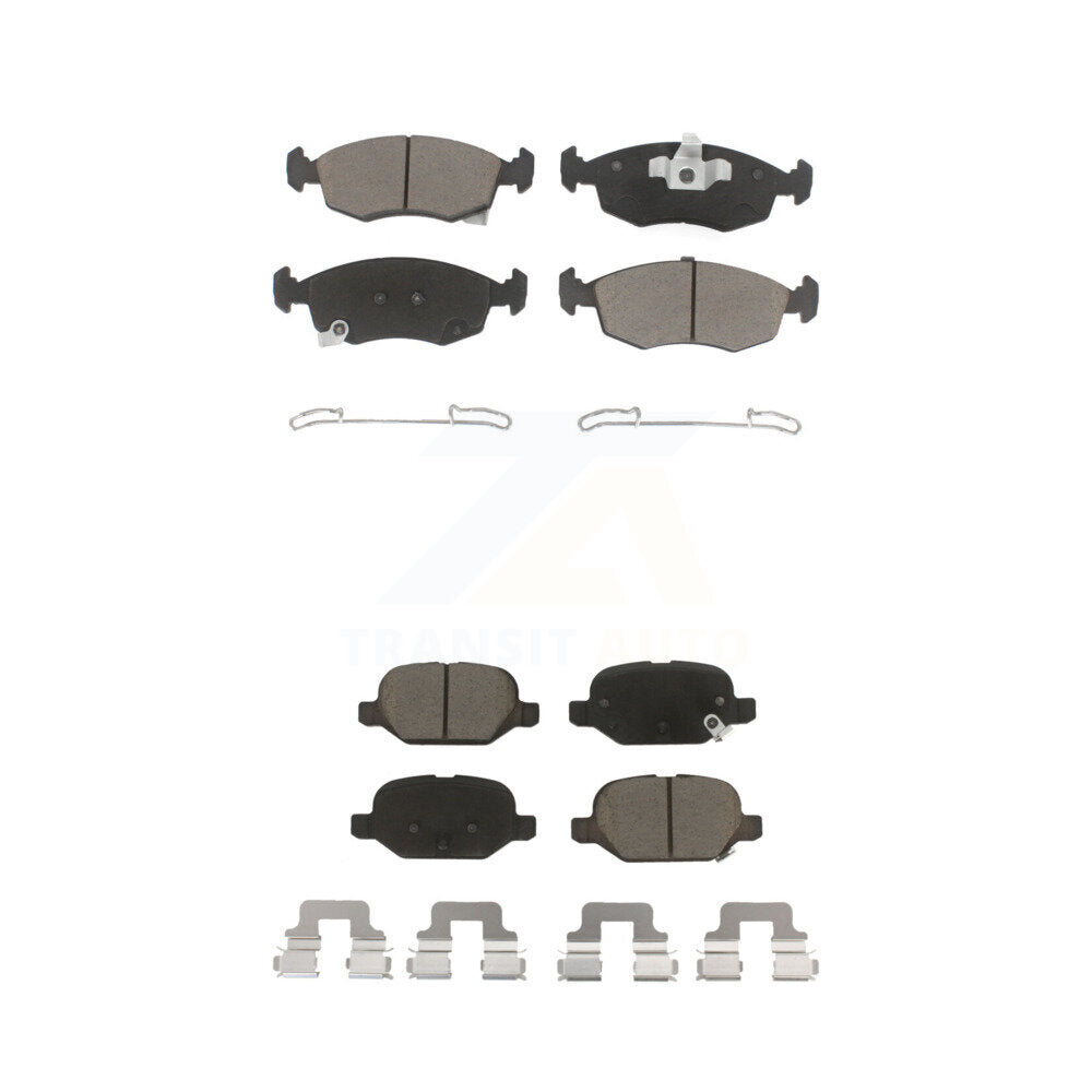Kit de plaquettes de frein en céramique avant et arrière pour Fiat 500 KCX-100206