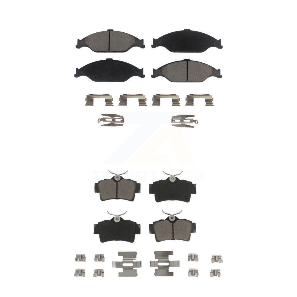 Kit de plaquettes de frein en céramique avant et arrière pour Ford Mustang KCX-100387