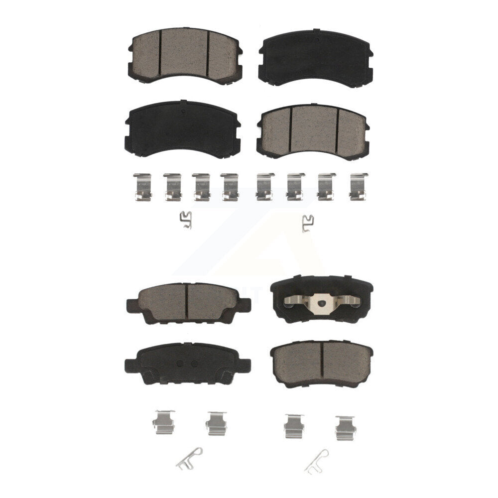 Kit de plaquettes de frein en céramique avant et arrière pour Mitsubishi Lancer 2007 KCX-100466