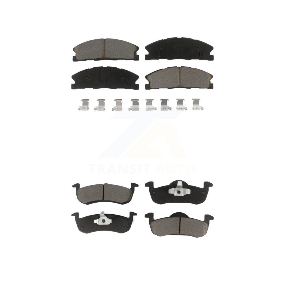 Kit de plaquettes de frein en céramique avant et arrière pour Lincoln MKT KCX-100473