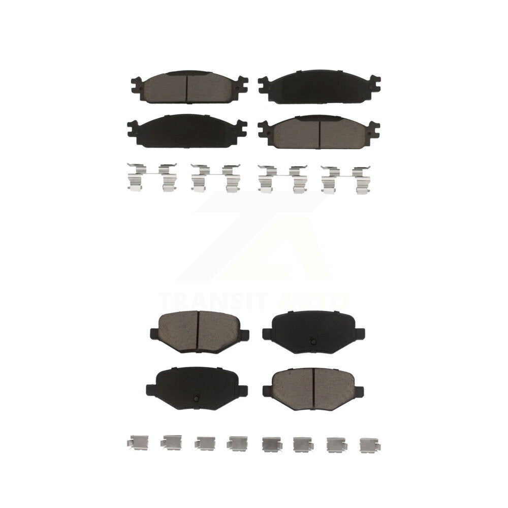 Kit de plaquettes de frein en céramique avant et arrière, pour Lincoln MKS 2009 – 2010 KCX-100504