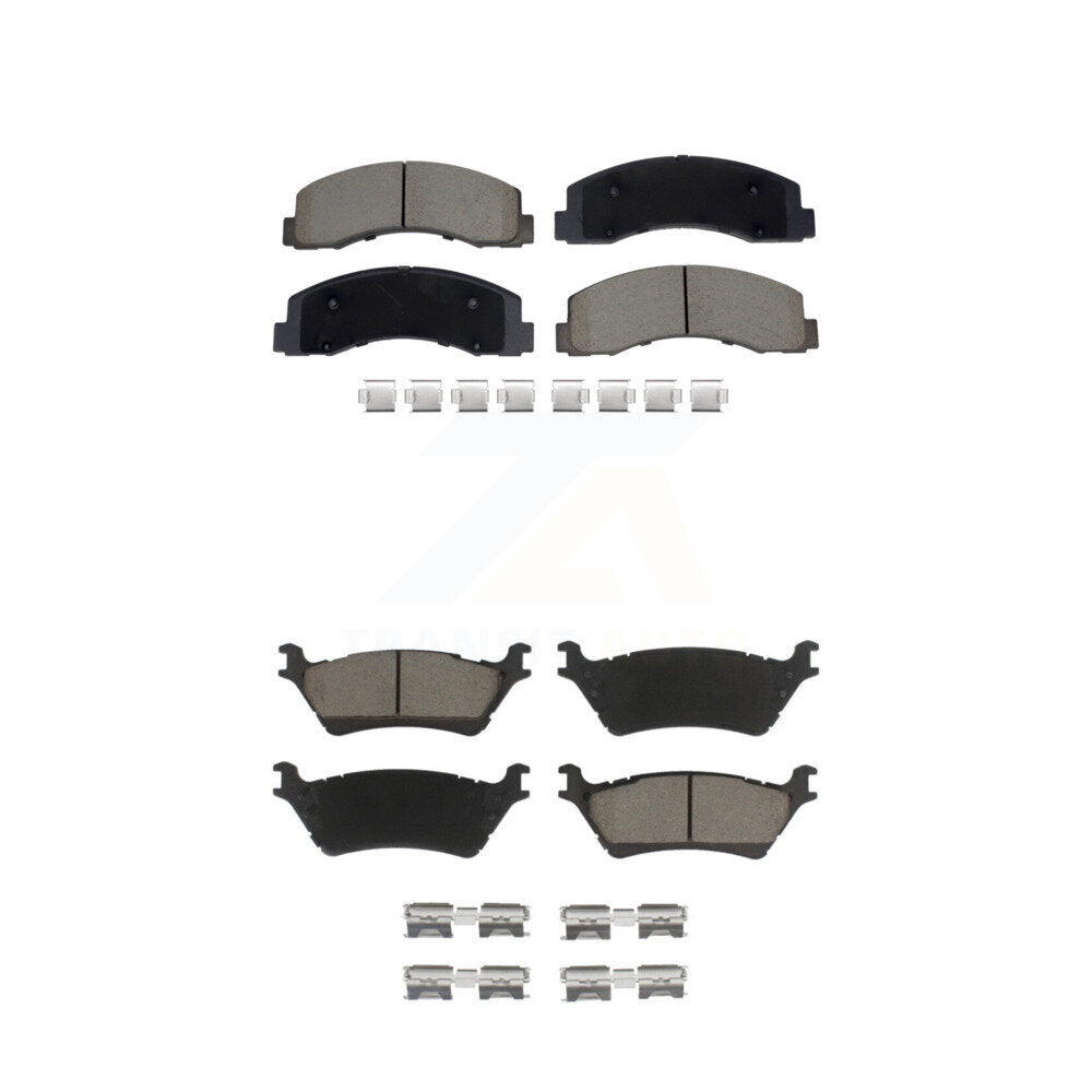 Kit de plaquettes de frein en céramique avant et arrière pour Ford F-150 18-20 avec stationnement manuel