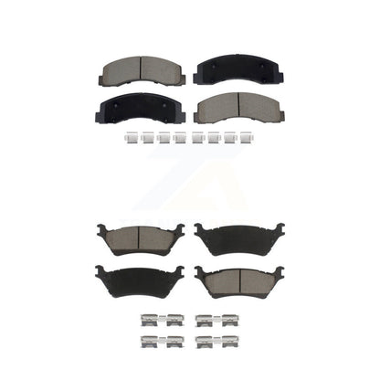 Kit de plaquettes de frein en céramique avant et arrière pour Ford F-150 18-20 avec stationnement manuel