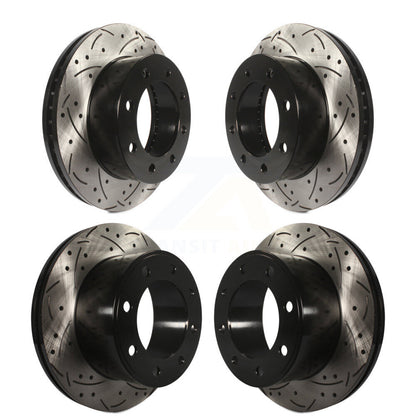 Kit de Rotors de frein à disque de fente de forage de manteau avant et arrière pour Ford F-350 Super Duty F-25