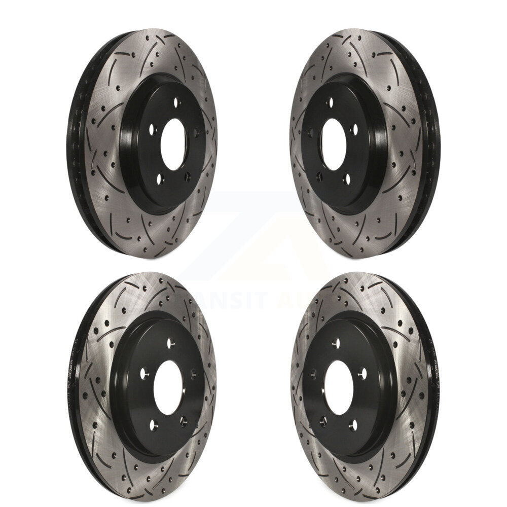 Kit de rotors de frein à disque fendus percés avant et arrière pour Ford Mustang
