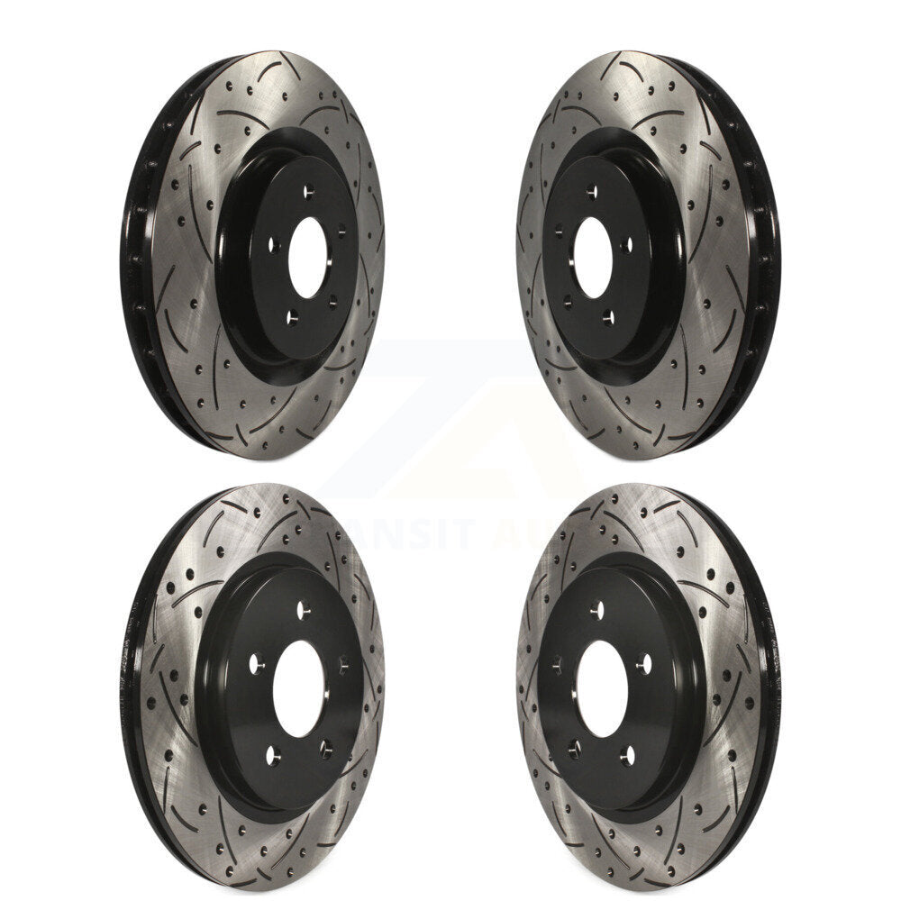 Kit de rotors de frein à disque fendus percés avant et arrière pour Ford Mustang