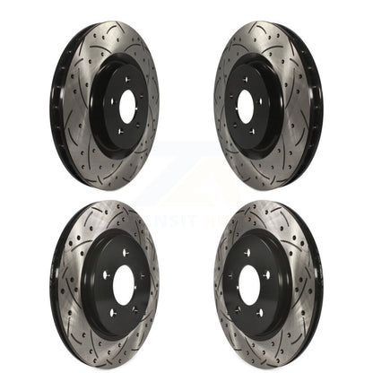Kit de rotors de frein à disque fendus percés avant et arrière pour Ford Mustang