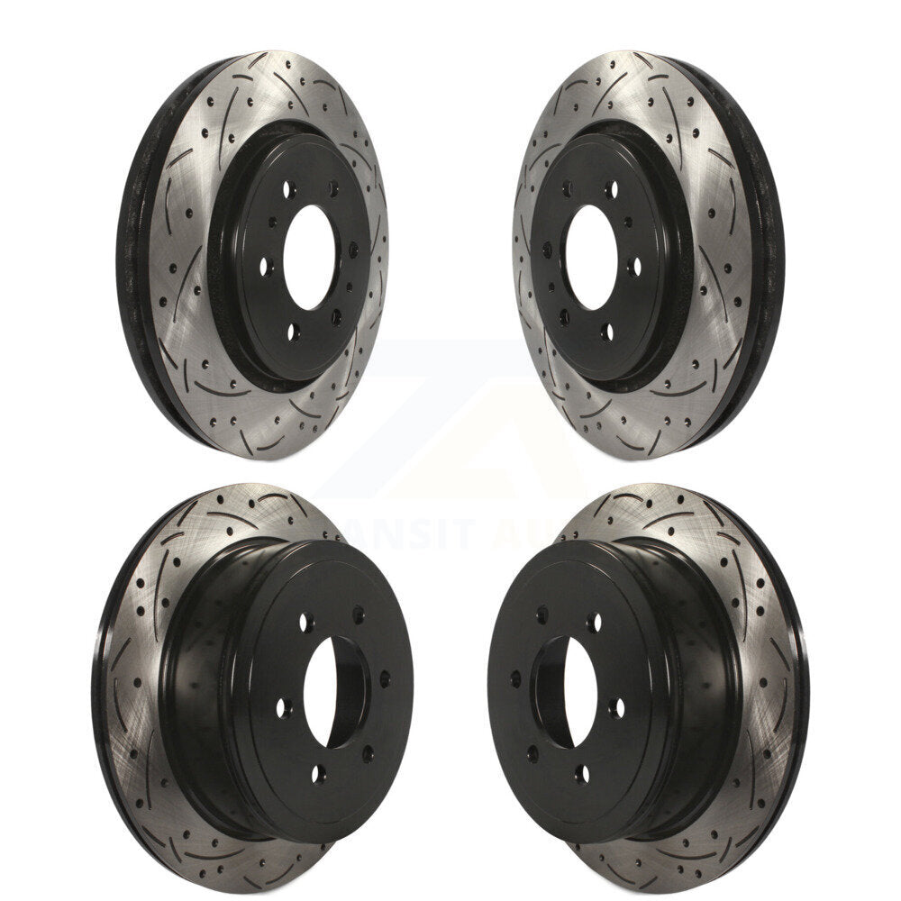 Kit de rotor de frein à fente avant et arrière pour Ford F-150 2010 – 2011 avec roue à 6 écrous