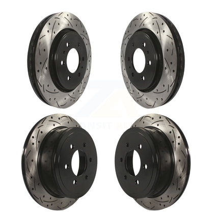 Kit de rotor de frein à fente avant et arrière pour Ford F-150 2010 – 2011 avec roue à 6 écrous