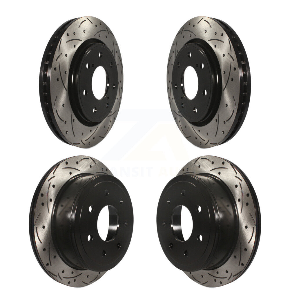 Kit de rotor de frein à fente avant et arrière pour Ford F-150 2010 – 2011 avec roue à 7 écrous