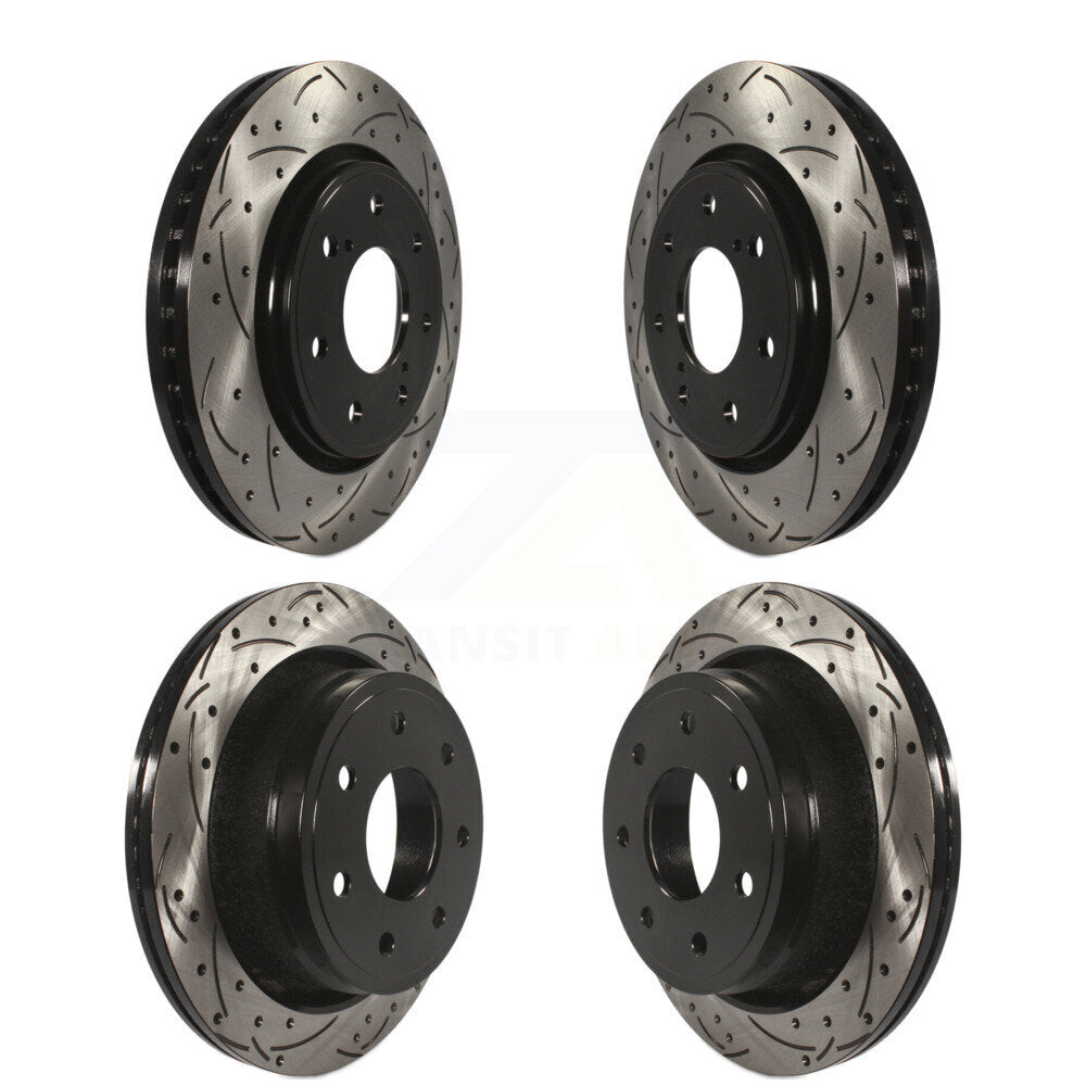 Kit de rotor de frein à fente avant et arrière pour Ford F-150 2012 – 2014 avec roue à 7 écrous