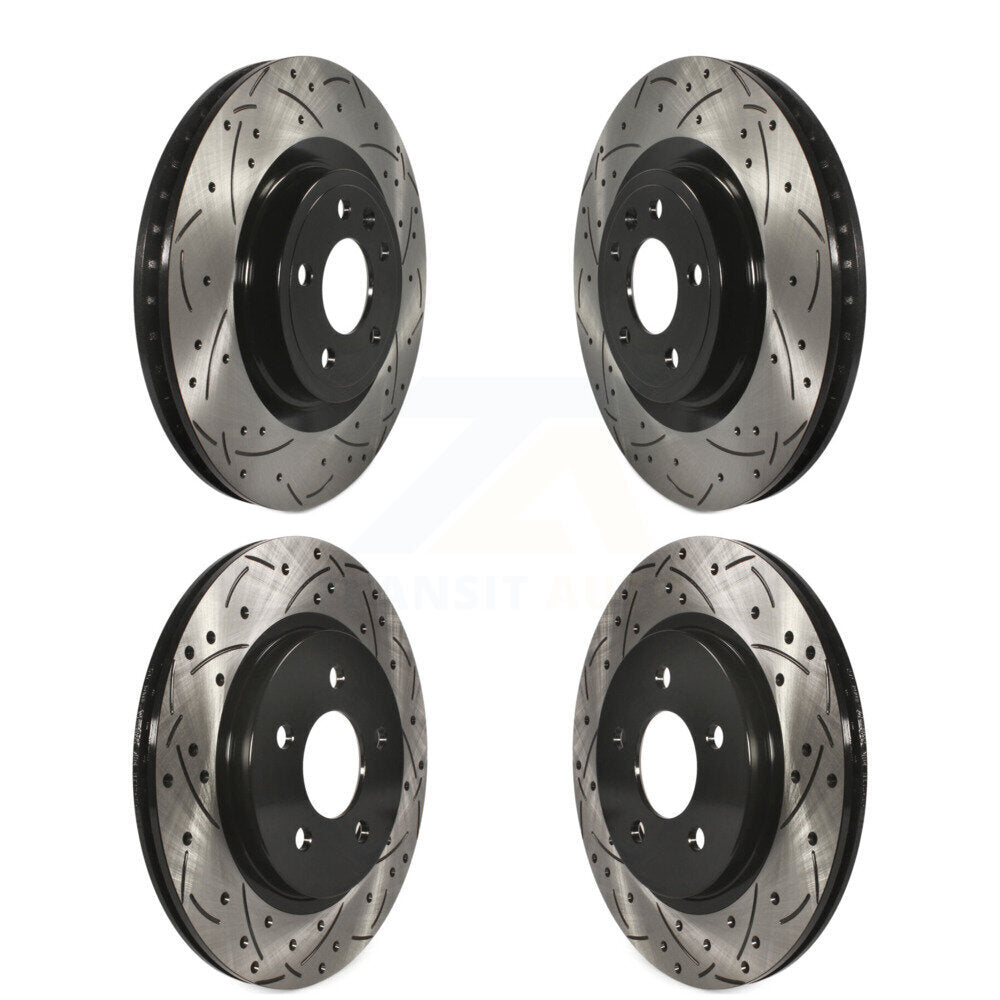 Kit de rotors de frein à disque fendus percés avant et arrière pour Ford Mustang