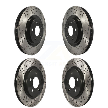 Kit de rotors de frein à disque fendus percés avant et arrière pour Ford Mustang