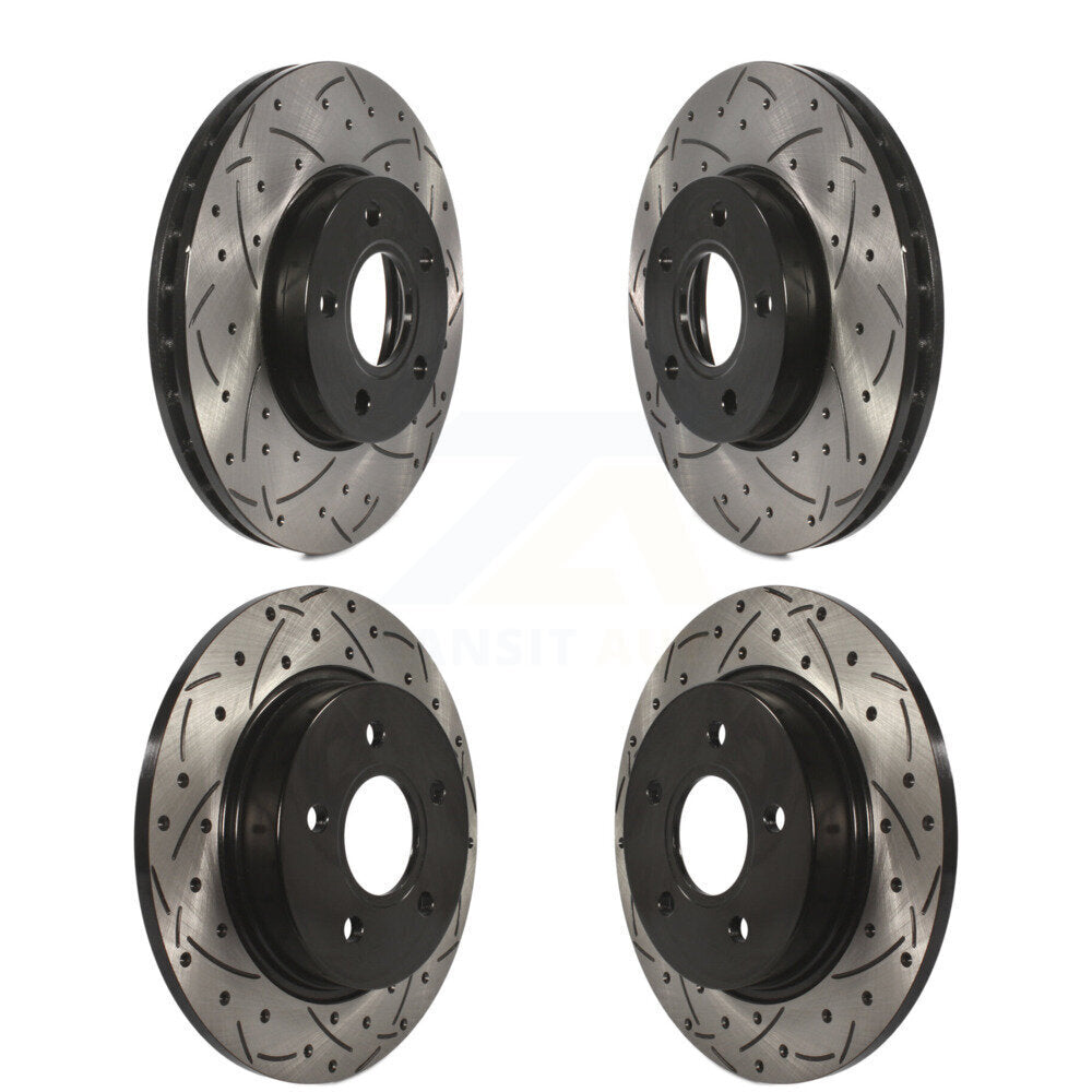 Kit de rotors de frein à disque fendus percés avant et arrière, pour Ford Focus KD-10022