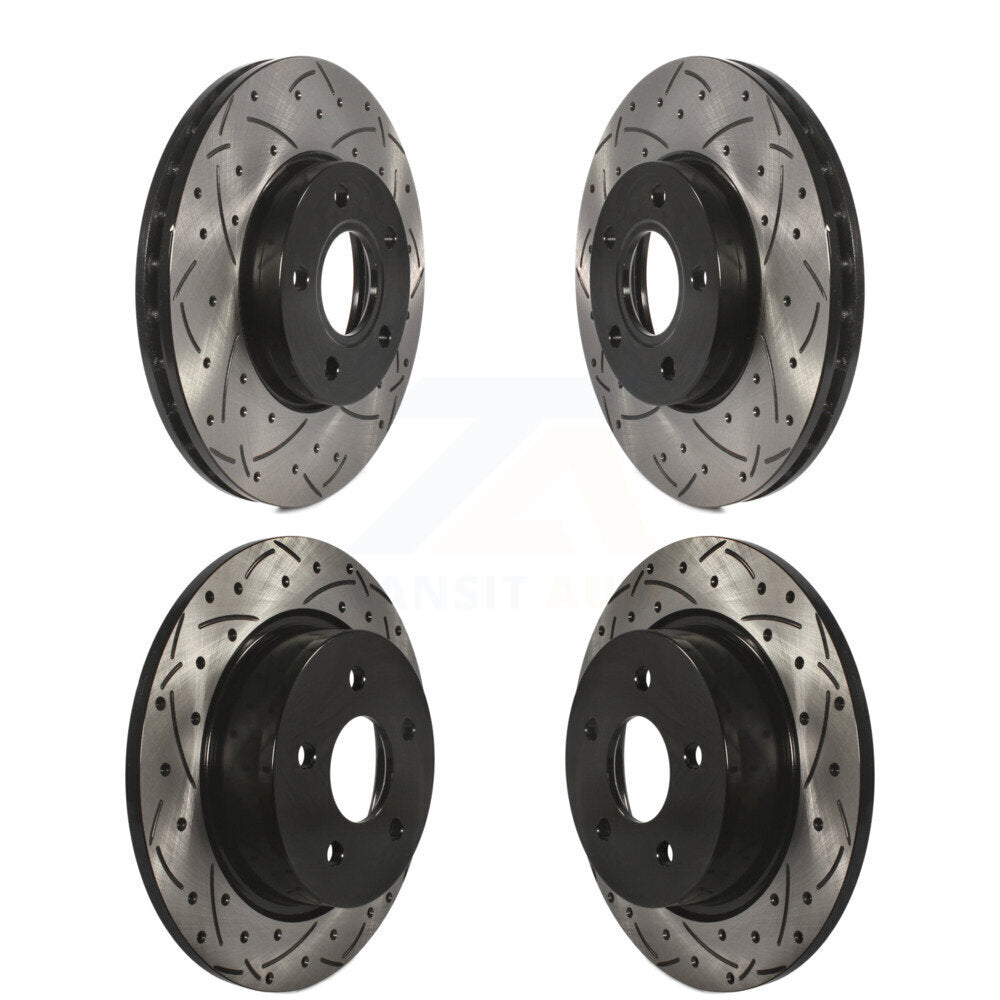 Kit de rotors de frein à disque fendus percés avant et arrière, pour Ford c-max KD-10023