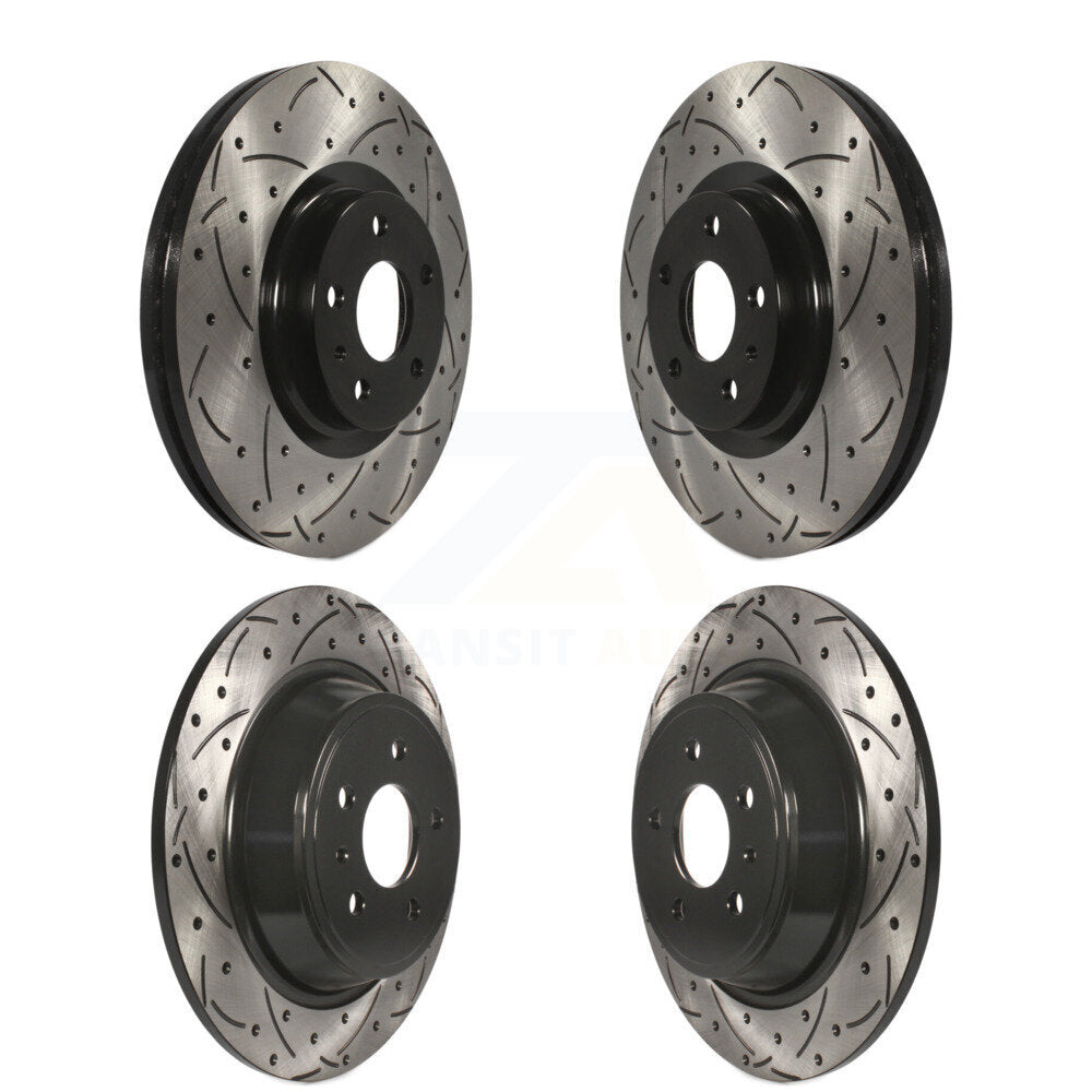 Kit de rotors de frein à disque à fente percée, revêtement avant et arrière, pour Ford Fusion Lincoln MK