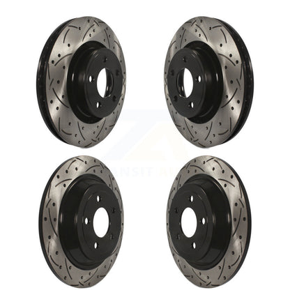 Kit de rotors de frein à fente avant et arrière percés pour Ford Mustang V6 2015-2017 avec 3.7