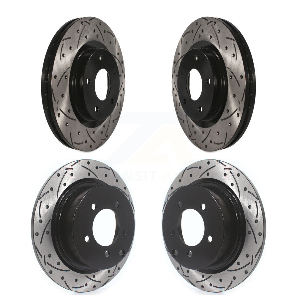 Kit de Rotor de frein à fente de forage avant et arrière, pour Jeep Mitsubishi Patriot Lancer Compas