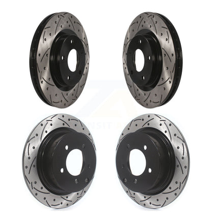 Kit de Rotor de frein à fente de forage avant et arrière, pour Jeep Mitsubishi Patriot Lancer Compas