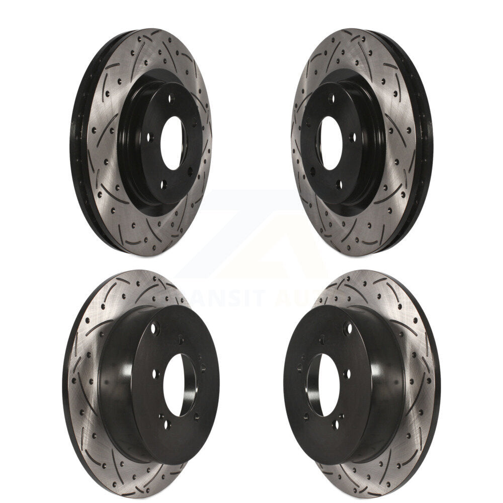Kit de rotors de frein à disque fendus percés avant et arrière pour Mitsubishi Outlande