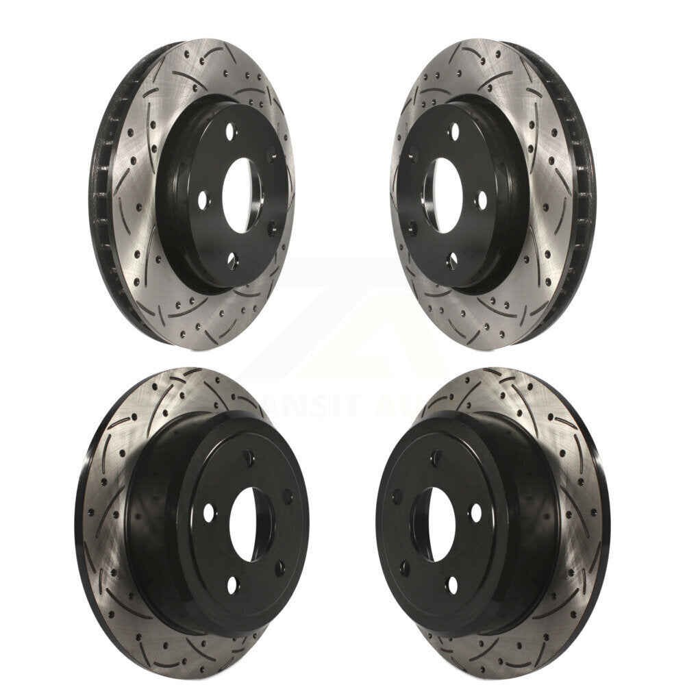 Kit de rotors de frein à disque fendus percés avant et arrière pour Jeep Wrangler JK