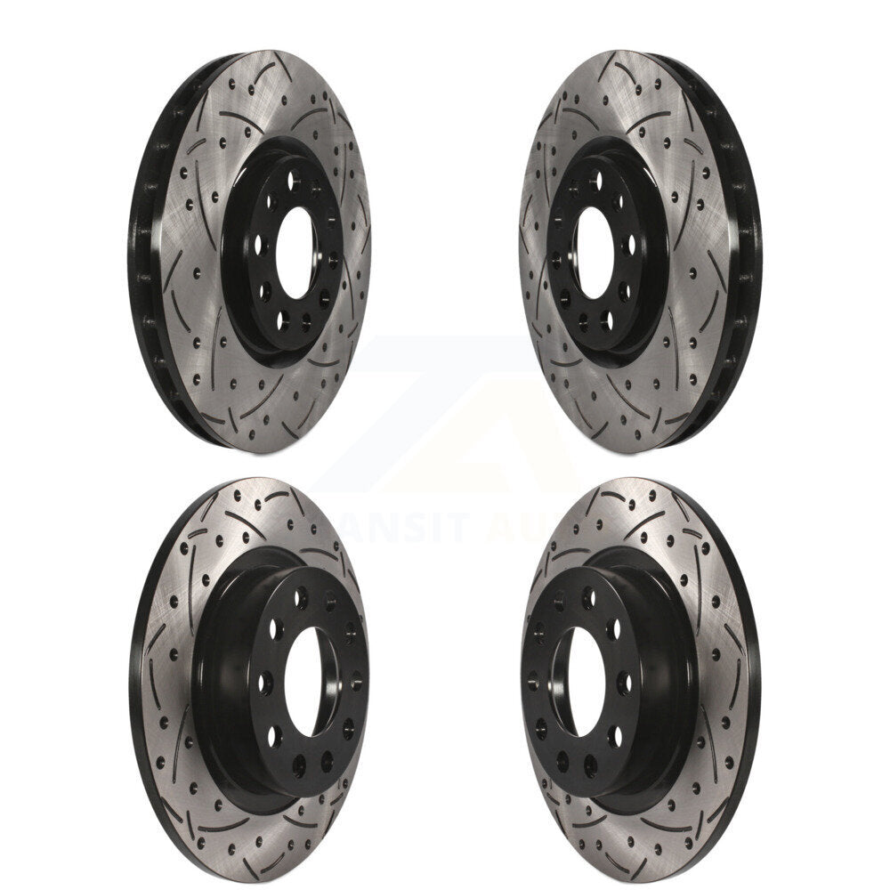 Kit de rotors de frein à disque fendus percés avant et arrière pour Dodge Dar 2013-2016