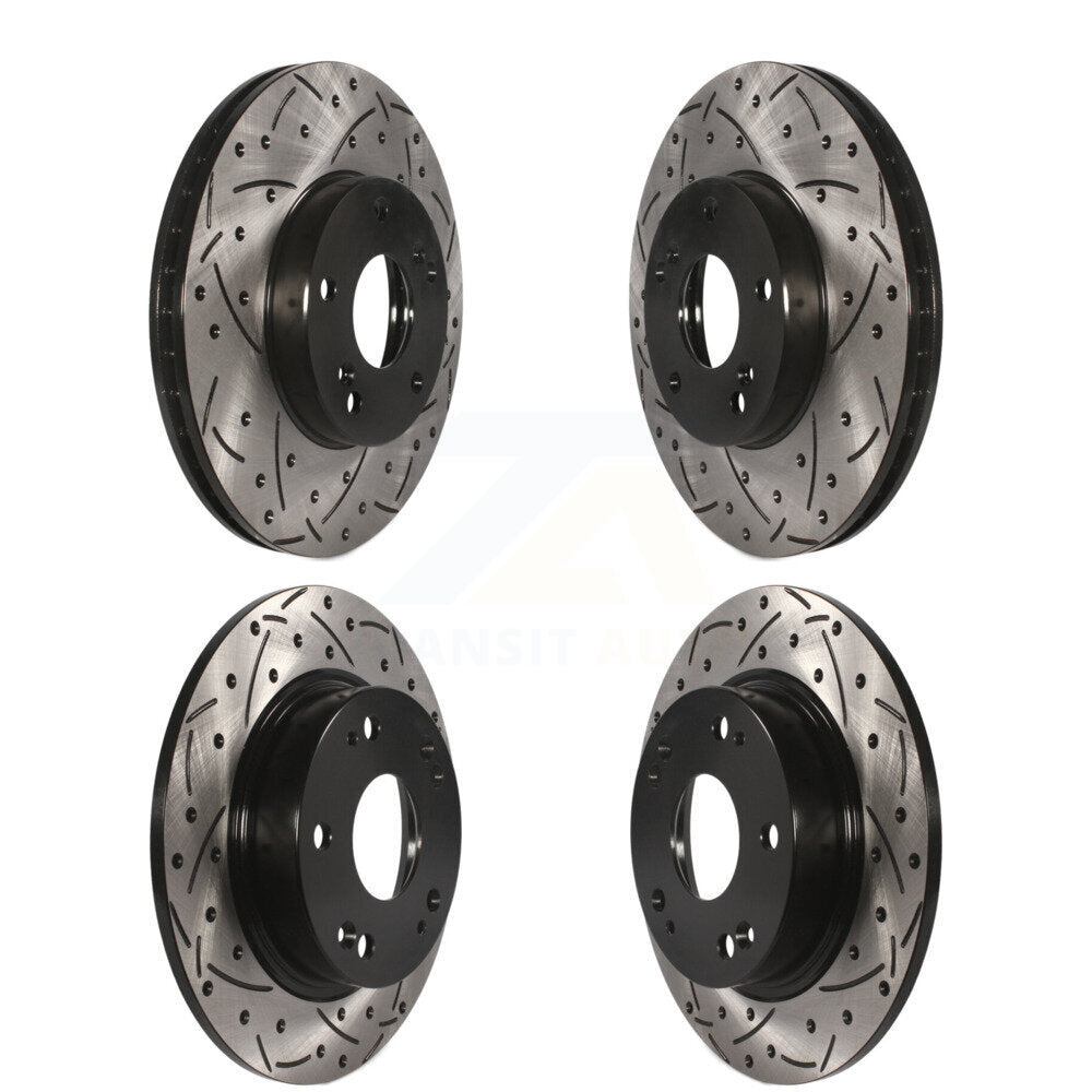 Kit de rotors de frein à disque à fente de forage avant et arrière, pour Honda Civic Acura CSX IL