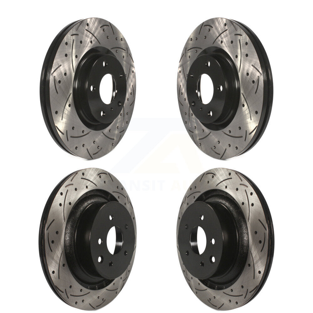 Kit de Rotor de frein à disque à fente percée, revêtement avant et arrière, pour INFINITI G37 Nissan 370