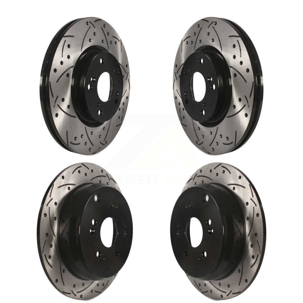 Kit de rotors de frein à disque fendus percés avant et arrière pour Honda CR-2005-2006