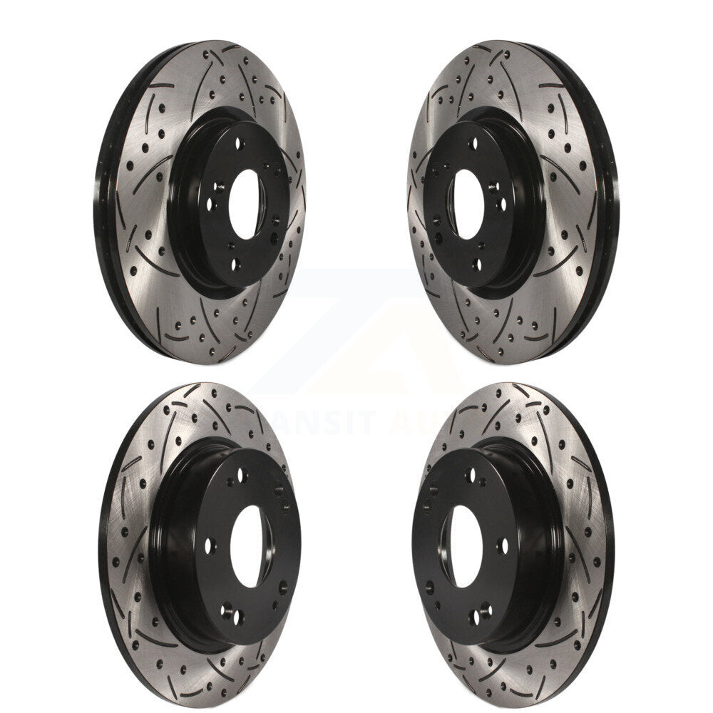Kit de rotors de frein à disque à fente de forage avant et arrière, pour Honda Civic Acura CSX IL