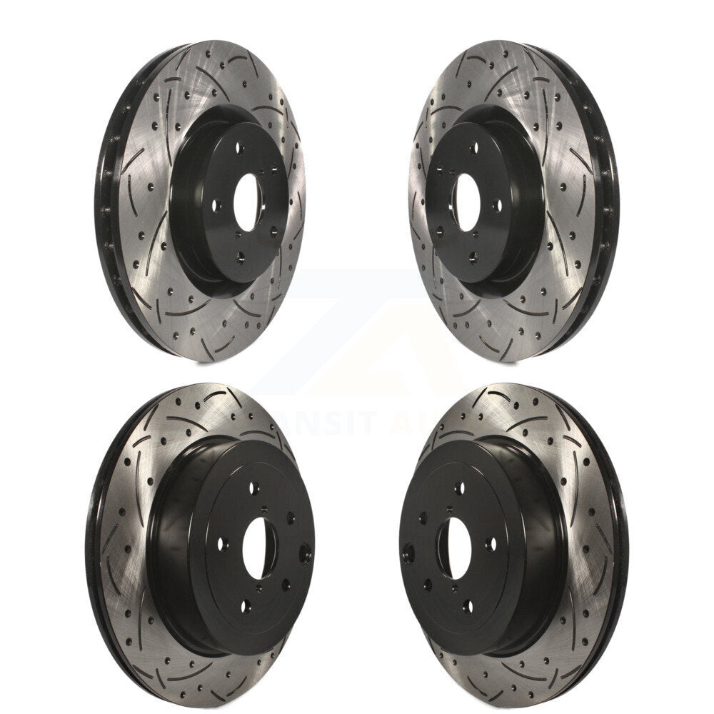 Kit de rotors de frein à disque à fente percée avant et arrière, pour Subaru Impreza WRX STI