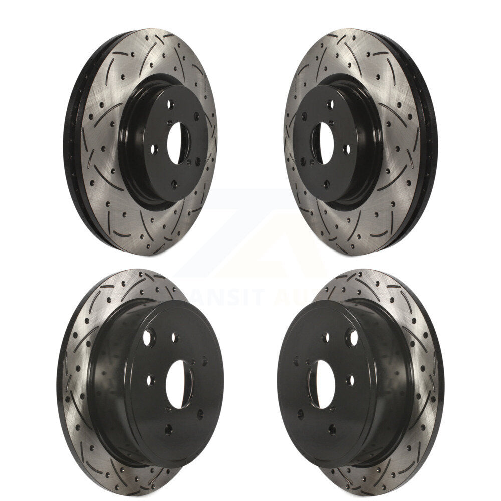 Kit de rotors de frein à disque fendus percés avant et arrière pour Subaru WRX KD-10027