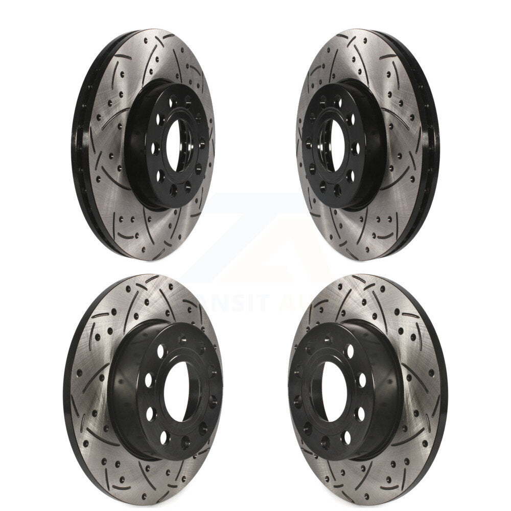 Kit de rotors de frein à disque fendus percés avant et arrière pour Volkswagen Rabbit