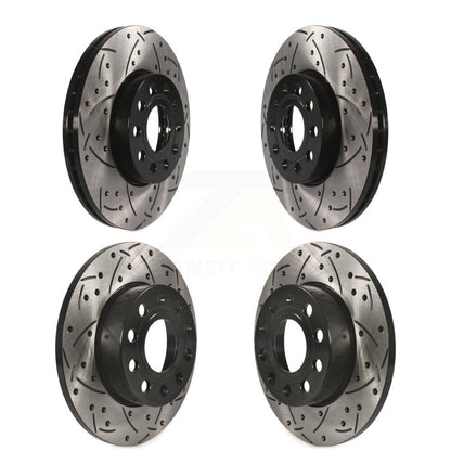 Kit de rotors de frein à disque fendus percés avant et arrière pour Volkswagen Rabbit