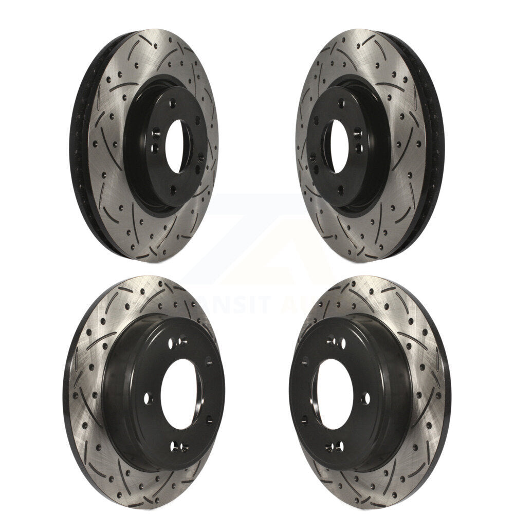 Kit de Rotor de frein à fente de forage avant et arrière, pour Kia Forte Hyundai Veloster Forte5 Kou