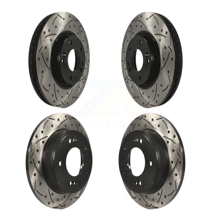 Kit de Rotor de frein à fente de forage avant et arrière, pour Kia Forte Hyundai Veloster Forte5 Kou