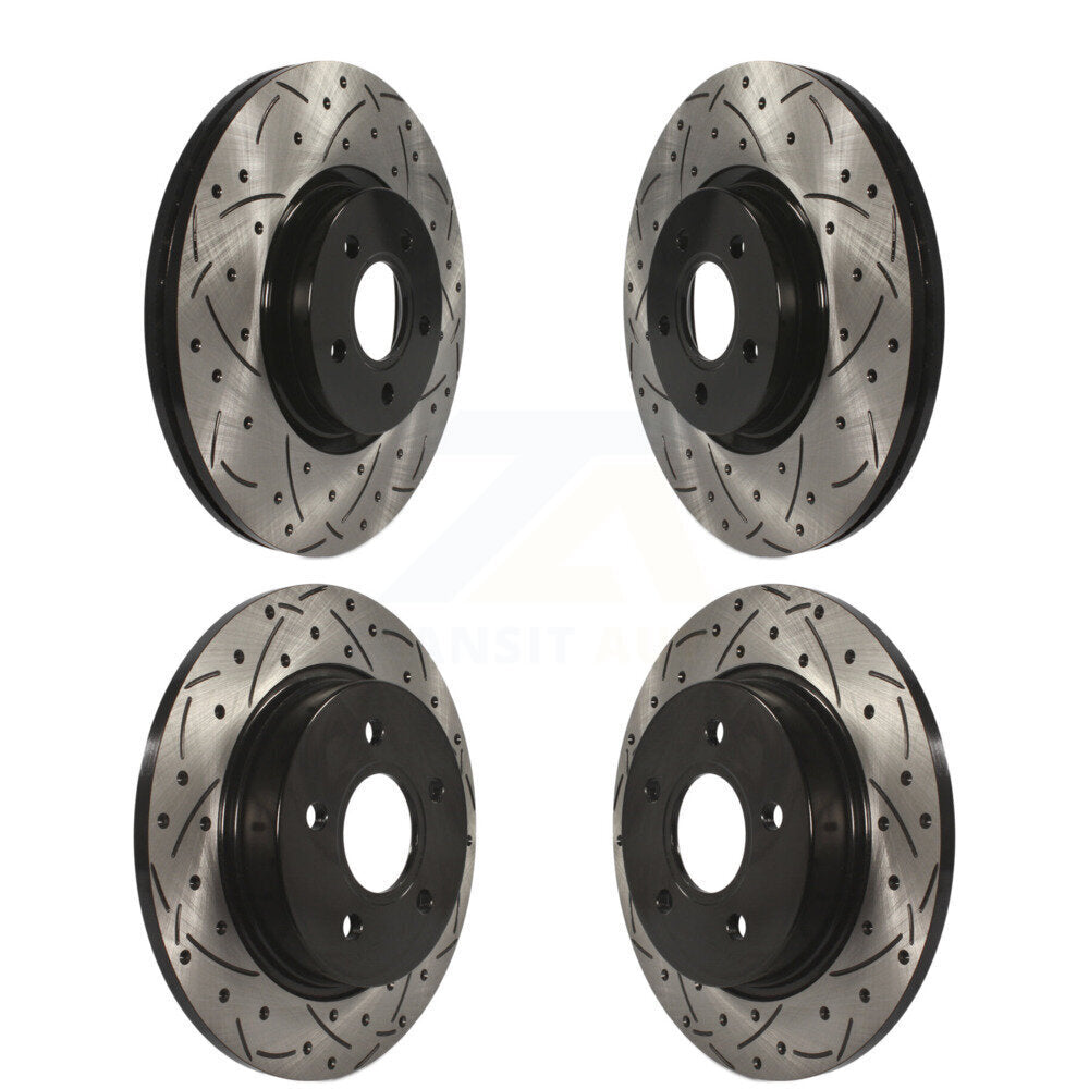 Kit de rotor de frein à fente avant et arrière, pour Ford Focus, diamètre 320mm
