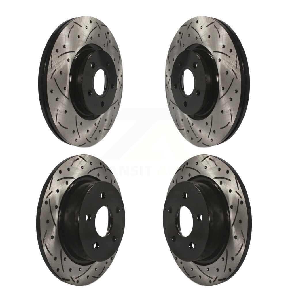 Kit de Rotors de frein à disque de fente de forage de manteau avant et arrière pour Ford Escape Transit Connect