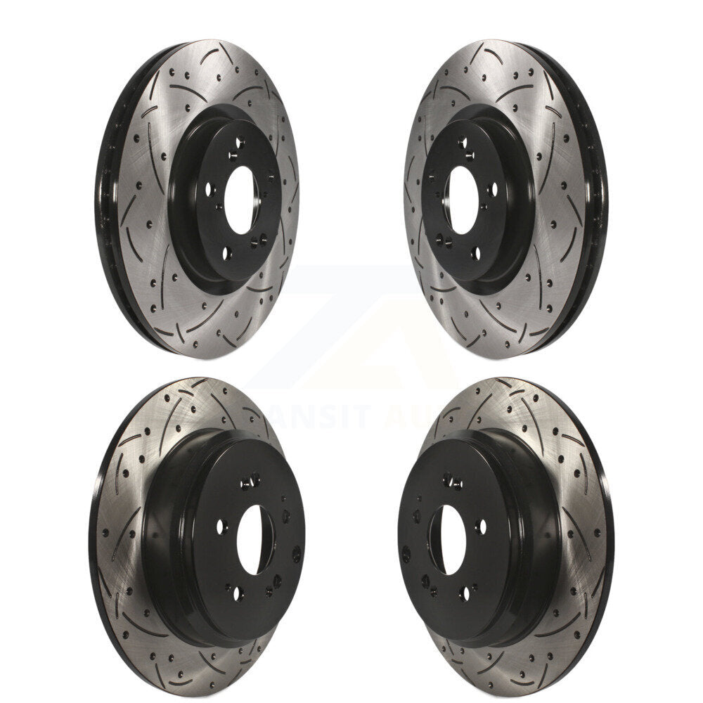 Kit de rotors de frein à disque à fente de forage avant et arrière, pour Honda Pilot Acura MDX ZD