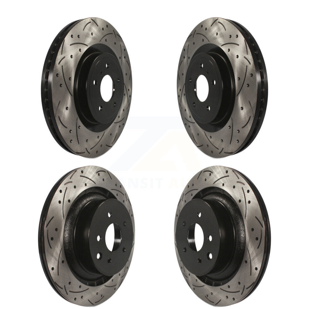 Kit de rotors de frein à fente avant et arrière pour INFINITI G37 09-13 avec frein Brembo