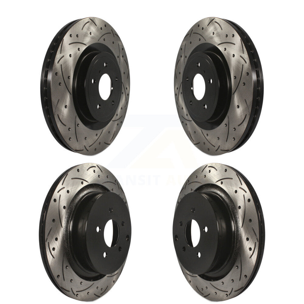 Kit de rotor de frein à fente de forage avant et arrière pour INFINITI FX50 avec étrier à double piston