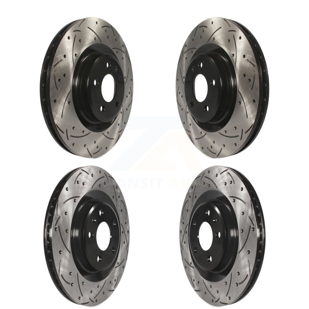 Kit de Rotor de frein à fente de perçage avant et arrière, pour Audi Q5 Porsche Macan S4 S5 A6 Quattr