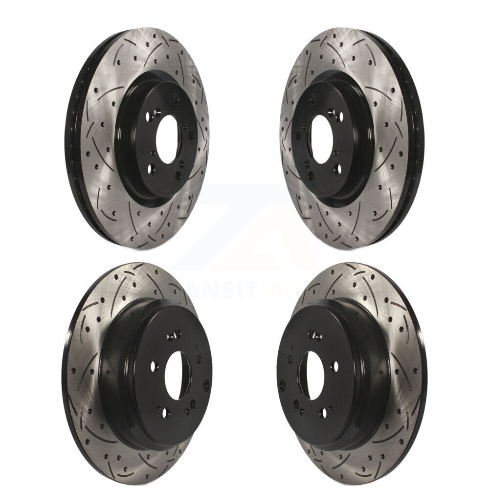 Kit de rotors de frein à disque à fente percée, revêtement avant et arrière, pour Honda Odysse 2011 – 2014