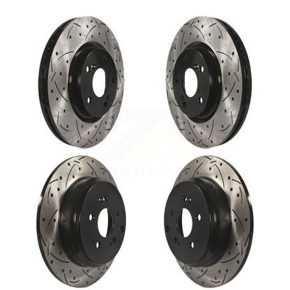 Kit de rotors de frein à disque à fente percée, revêtement avant et arrière, pour Honda Odysse 2011 – 2014