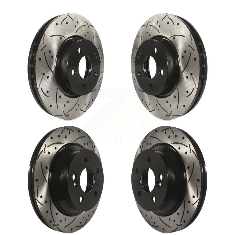 Kit de rotors de frein à disque à fente percée avant et arrière, pour Mercedes-Benz E350 E40